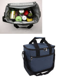 Collapsible Cooler Bag 15L Large Capcity Insulated Leakproof Heat Preservation Food Bag for Beach Picnics Camping Barbecues Blue