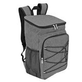 Camping Insulated Backpack Cooler Backpackck Thermal Cooler Bag with Cup Holders for Fruits Drinks Lunch Boxes Mobile Phones Wallets - Side View