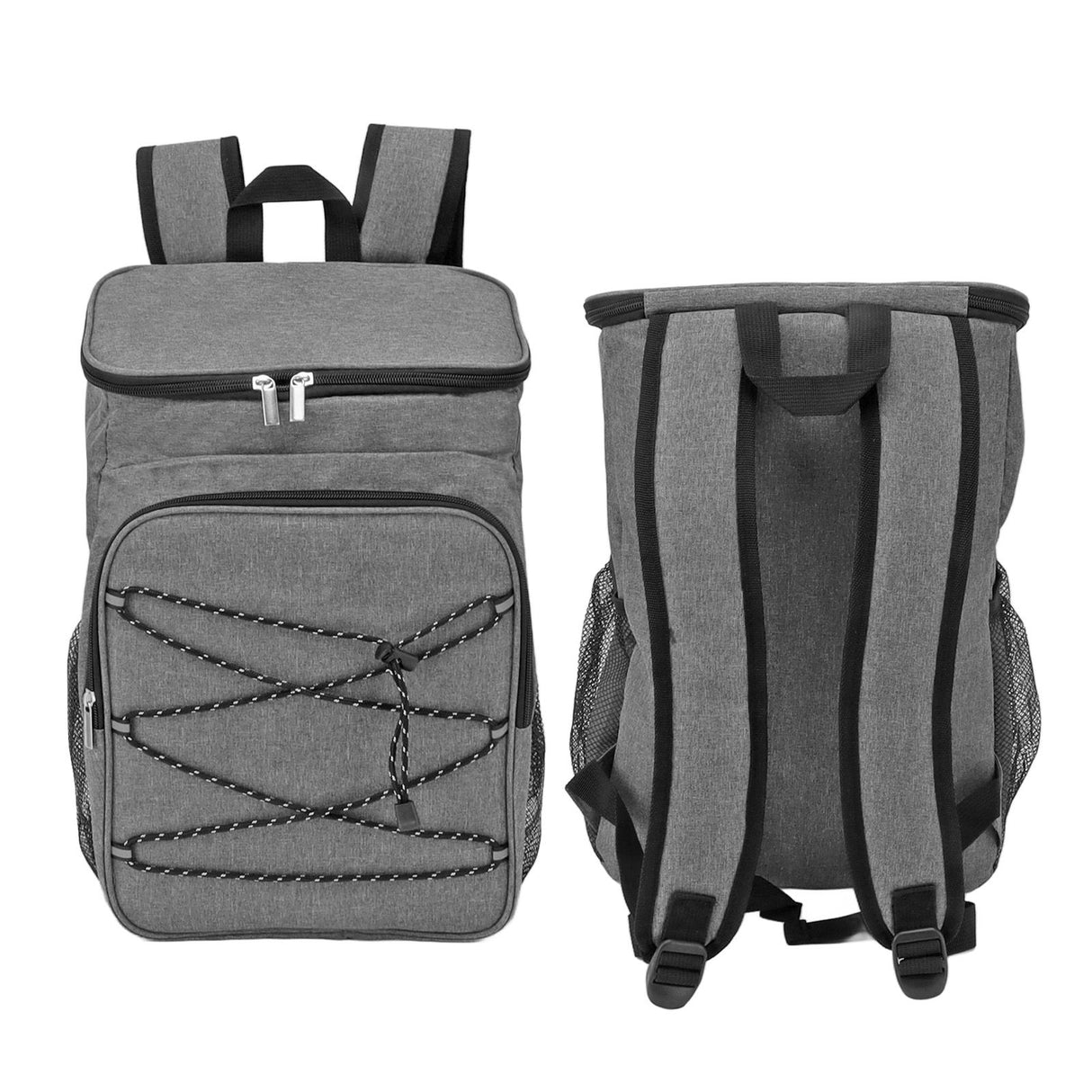Camping Insulated Backpack Cooler Backpackck Thermal Cooler Bag with Cup Holders for Fruits Drinks Lunch Boxes Mobile Phones Wallets
