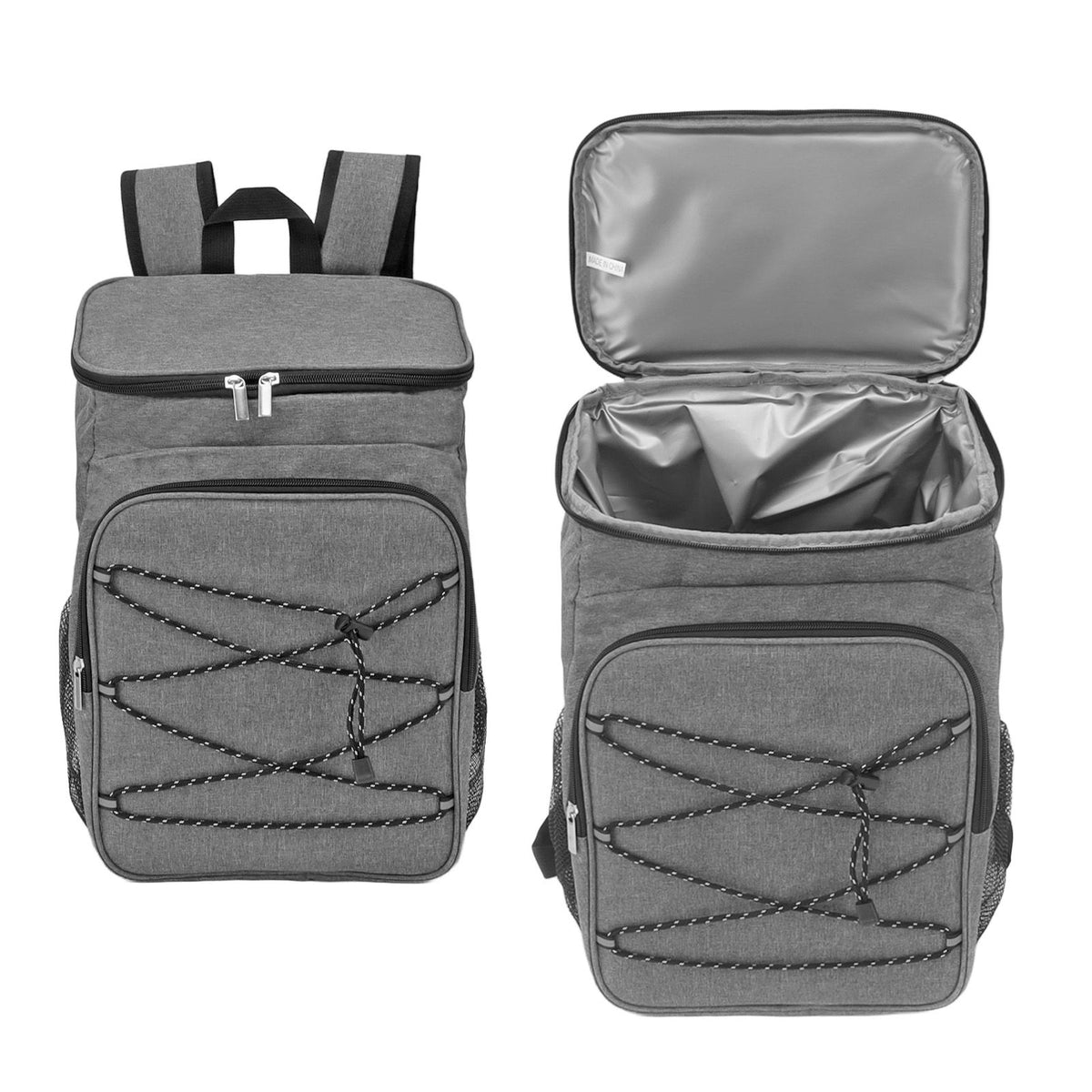 Camping Insulated Backpack Cooler Backpackck Thermal Cooler Bag with Cup Holders for Fruits Drinks Lunch Boxes Mobile Phones Wallets