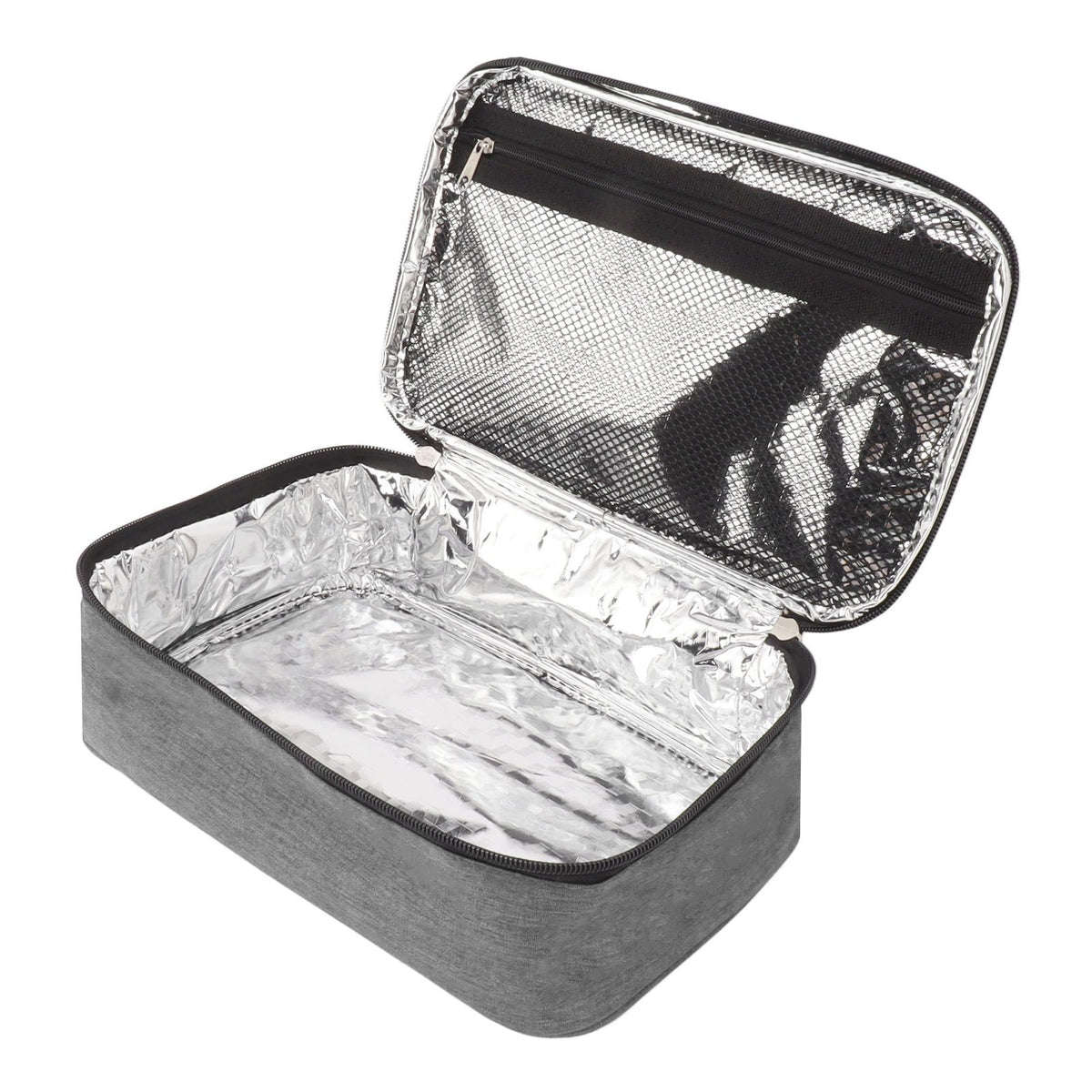 Lunch Bag 3.2L Large Capacity Leakproof Oxford Fabric Portable Handle Insulated Lunch Bag for Office School Outing Grey