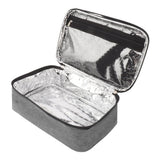 Lunch Bag 3.2L Large Capacity Leakproof Oxford Fabric Portable Handle Insulated Lunch Bag for Office School Outing Grey - Rear View