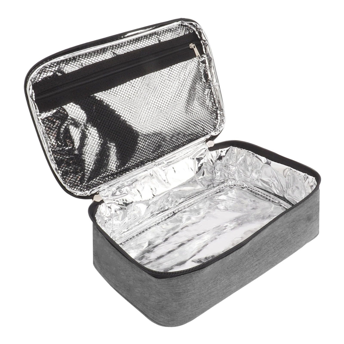 Lunch Bag 3.2L Large Capacity Leakproof Oxford Fabric Portable Handle Insulated Lunch Bag for Office School Outing Grey
