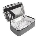 Lunch Bag 3.2L Large Capacity Leakproof Oxford Fabric Portable Handle Insulated Lunch Bag for Office School Outing Grey