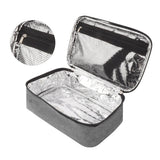 Lunch Bag 3.2L Large Capacity Leakproof Oxford Fabric Portable Handle Insulated Lunch Bag for Office School Outing Grey