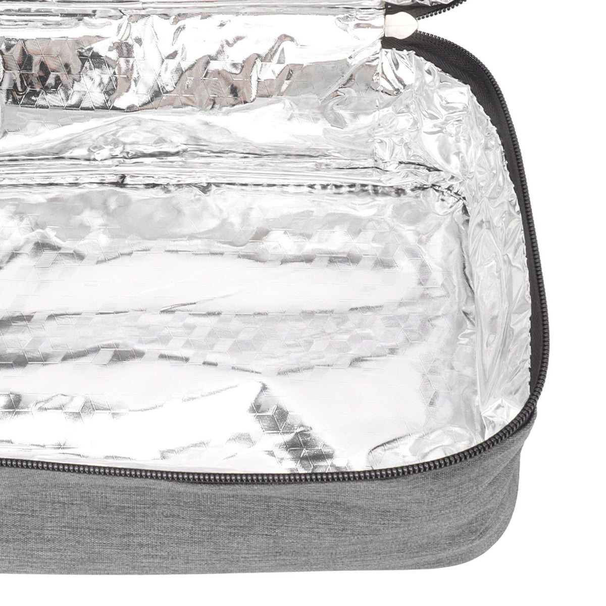 Lunch Bag 3.2L Large Capacity Leakproof Oxford Fabric Portable Handle Insulated Lunch Bag for Office School Outing Grey