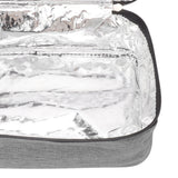 Lunch Bag 3.2L Large Capacity Leakproof Oxford Fabric Portable Handle Insulated Lunch Bag for Office School Outing Grey - Extra Image