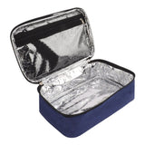 Lunch Bag 3.2L Large Capacity Leakproof Oxford Fabric Portable Handle Insulated Lunch Bag for Office School Outing Blue - Close-Up Angle
