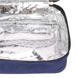 Lunch Bag 3.2L Large Capacity Leakproof Oxford Fabric Portable Handle Insulated Lunch Bag for Office School Outing Blue - Extra Image
