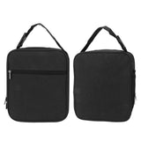 Insulated Lunch Bag 6L Oxford Fabric Leakproof Lining Portable Handle Zippered Lunch Bag for Outdoor Camping Beach Black