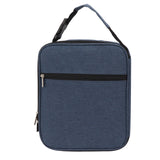 Insulated Lunch Bag 6L Oxford Fabric Leakproof Lining Portable Handle Zippered Lunch Bag for Outdoor Camping Beach Navy Blue