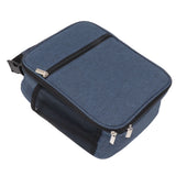 Insulated Lunch Bag 6L Oxford Fabric Leakproof Lining Portable Handle Zippered Lunch Bag for Outdoor Camping Beach Navy Blue