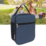 Insulated Lunch Bag 6L Oxford Fabric Leakproof Lining Portable Handle Zippered Lunch Bag for Outdoor Camping Beach Navy Blue - Extra Image