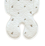 Soft Baby Stroller Seat Cushion Breathable Pure Cotton Infant Car Seat Head Neck Body Support Thin Style Olive