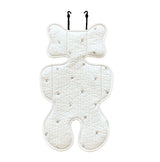 Soft Baby Stroller Seat Cushion Breathable Pure Cotton Infant Car Seat Head Neck Body Support Thin Style Tulip