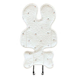 Soft Baby Stroller Seat Cushion Breathable Pure Cotton Infant Car Seat Head Neck Body Support Thin Style Tulip - Front View