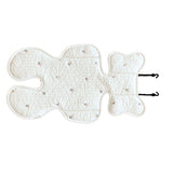 Soft Baby Stroller Seat Cushion Breathable Pure Cotton Infant Car Seat Head Neck Body Support Thin Style Tulip