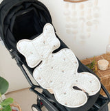 Soft Baby Stroller Seat Cushion Breathable Pure Cotton Infant Car Seat Head Neck Body Support Thin Style Tulip