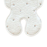 Soft Baby Stroller Seat Cushion Breathable Pure Cotton Infant Car Seat Head Neck Body Support Thin Style Tulip - Extra Image