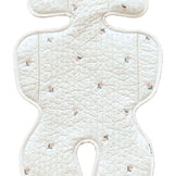 Soft Baby Stroller Seat Cushion Breathable Pure Cotton Infant Car Seat Head Neck Body Support Thin Style Tulip - Extra Image