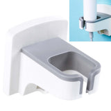 Wall Mounted Hair Dryer Holder Punch Free Self Adhesive Blow Dryer Holder for Bathroom Washroom White