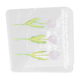 Double Sided Photo Clip Acrylic Tulip Pattern Multifunctional Transparent Paper Clamp for Organization Light Pink - Front View