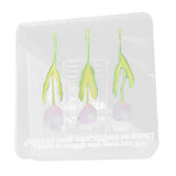 Double Sided Photo Clip Acrylic Tulip Pattern Multifunctional Transparent Paper Clamp for Organization Light Pink - Top-Down View