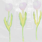 Double Sided Photo Clip Acrylic Tulip Pattern Multifunctional Transparent Paper Clamp for Organization Light Pink - Extra Image