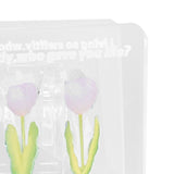 Double Sided Photo Clip Acrylic Tulip Pattern Multifunctional Transparent Paper Clamp for Organization Light Pink - Extra Image