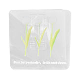 Double Sided Photo Clip Acrylic Tulip Pattern Multifunctional Transparent Paper Clamp for Organization Light White
