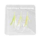 Double Sided Photo Clip Acrylic Tulip Pattern Multifunctional Transparent Paper Clamp for Organization Light White - Front View