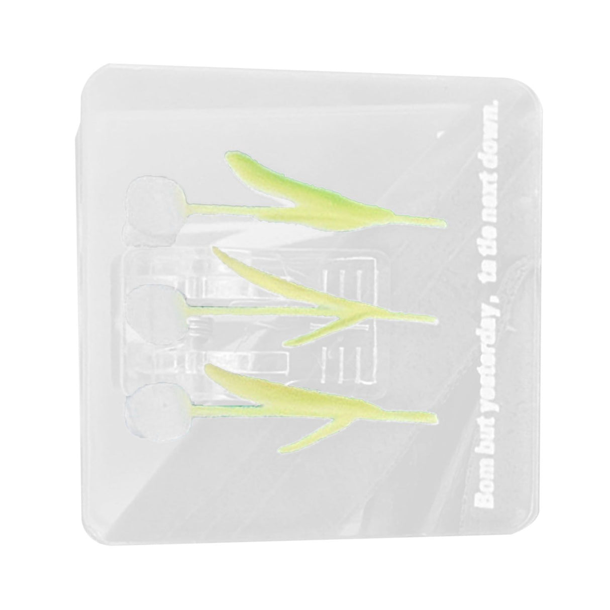 Double Sided Photo Clip Acrylic Tulip Pattern Multifunctional Transparent Paper Clamp for Organization Light White