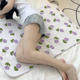 Urine Mattress 2 Sided Protector Pad Cover Leak Proof Non Slip Washable Waterproof Purified Cotton Tulip M