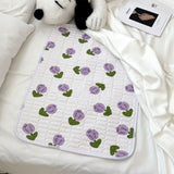 Urine Mattress 2 Sided Protector Pad Cover Leak Proof Non Slip Washable Waterproof Purified Cotton Tulip M