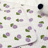 Urine Mattress 2 Sided Protector Pad Cover Leak Proof Non Slip Washable Waterproof Purified Cotton Tulip M - Extra Image
