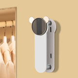 Wall Clothes Hangers Organizer Retractable Adhesive Space Saving Clothing Hanger Stacker Rack for Bedroom Balcony White
