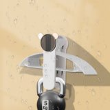 Wall Clothes Hangers Organizer Retractable Adhesive Space Saving Clothing Hanger Stacker Rack for Bedroom Balcony White