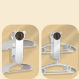 Wall Clothes Hangers Organizer Retractable Adhesive Space Saving Clothing Hanger Stacker Rack for Bedroom Balcony White