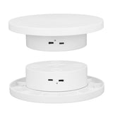 White Automatic 360° Rotating Display Turntable 3KG Load Bearing Electric Display Turntable Stand for Shop Diameter 15cm/6in