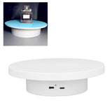 White Automatic 360° Rotating Display Turntable 3KG Load Bearing Electric Display Turntable Stand for Shop Diameter 15cm/6in