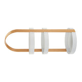 3 Layers Round Storage Rack Integral Handle 3 Layer Storage Round Stand for Bathroom Apricot - Front View