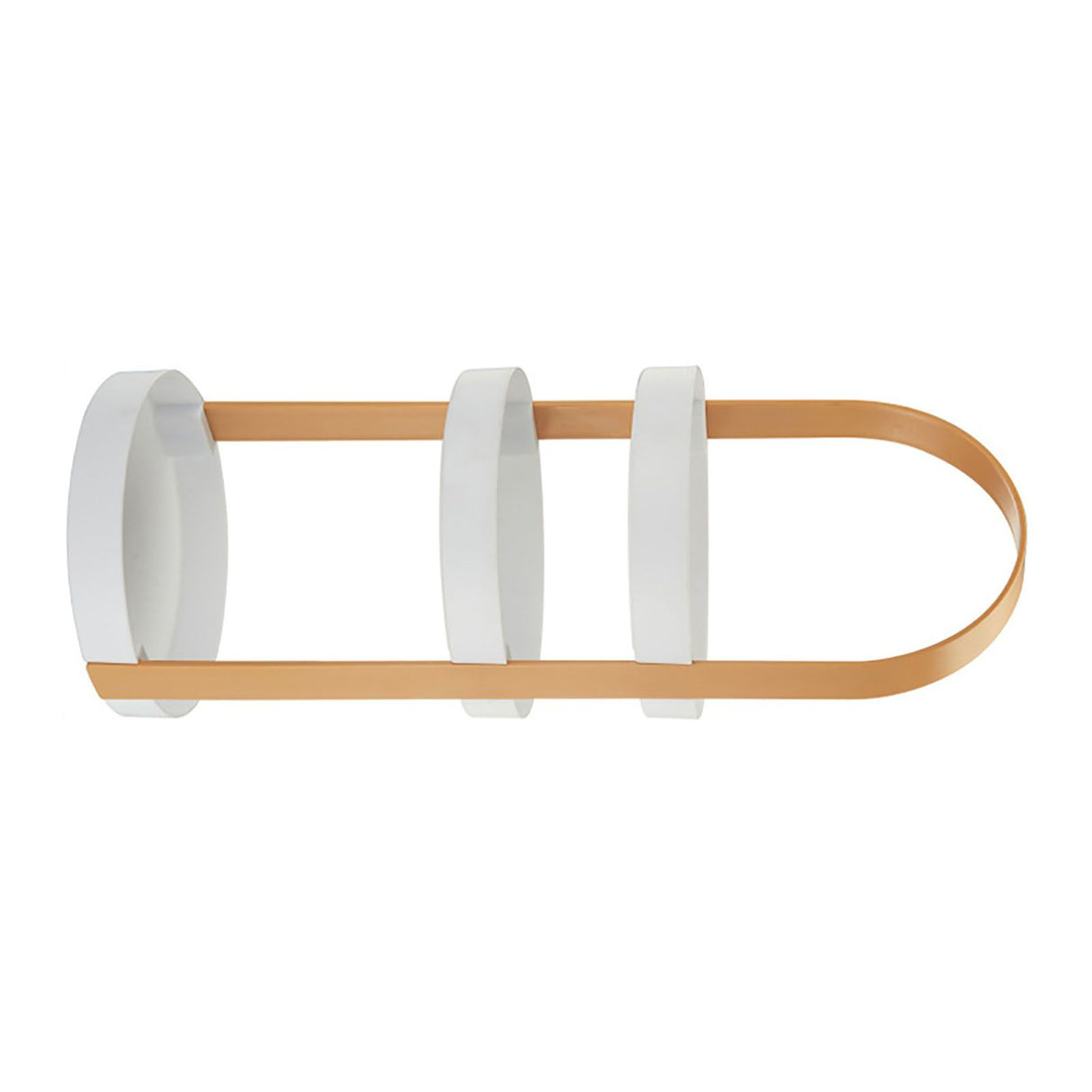 3 Layers Round Storage Rack Integral Handle 3 Layer Storage Round Stand for Bathroom Apricot