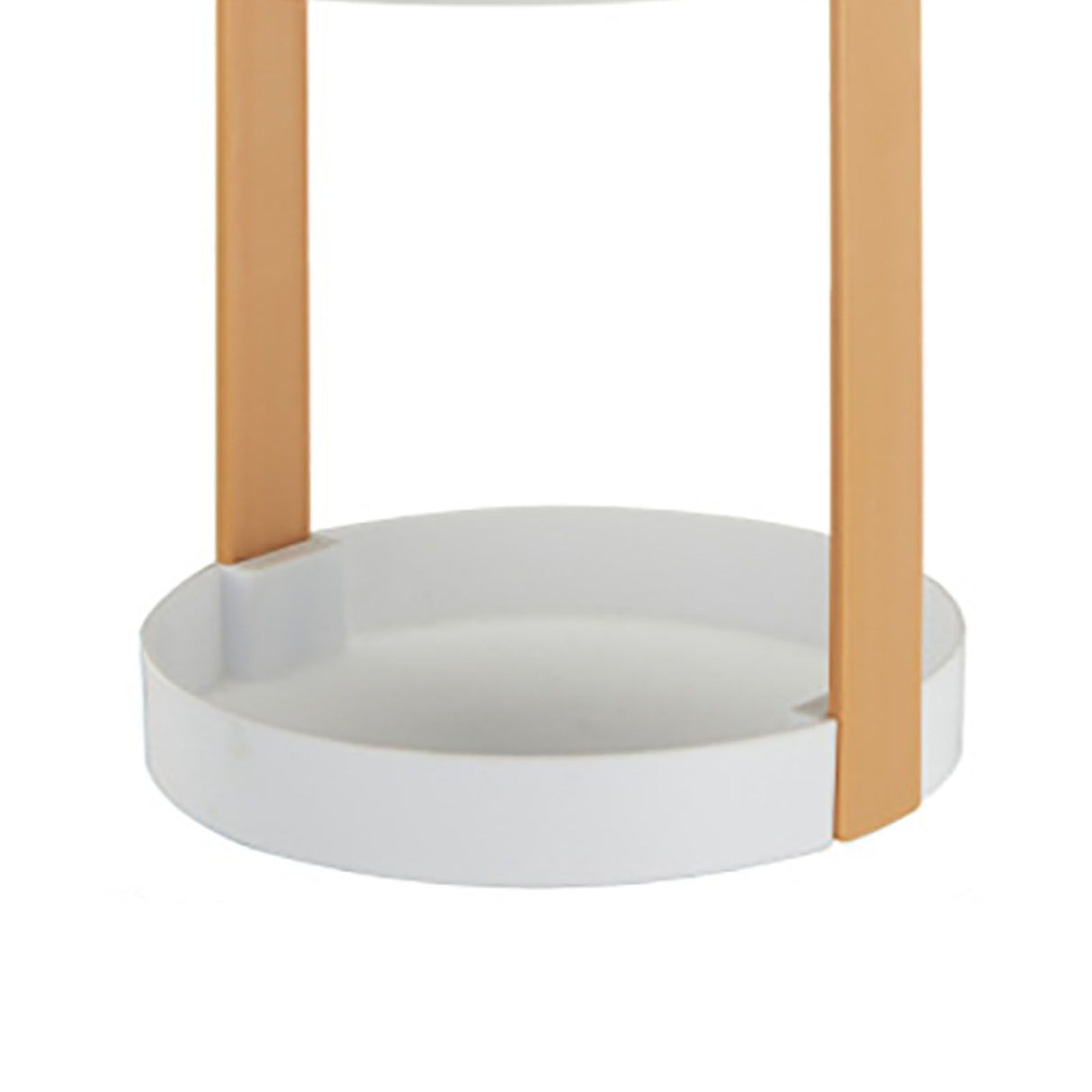 3 Layers Round Storage Rack Integral Handle 3 Layer Storage Round Stand for Bathroom Apricot