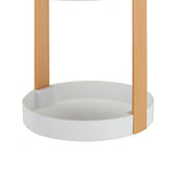 3 Layers Round Storage Rack Integral Handle 3 Layer Storage Round Stand for Bathroom Apricot