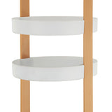 3 Layers Round Storage Rack Integral Handle 3 Layer Storage Round Stand for Bathroom Apricot - Extra Image