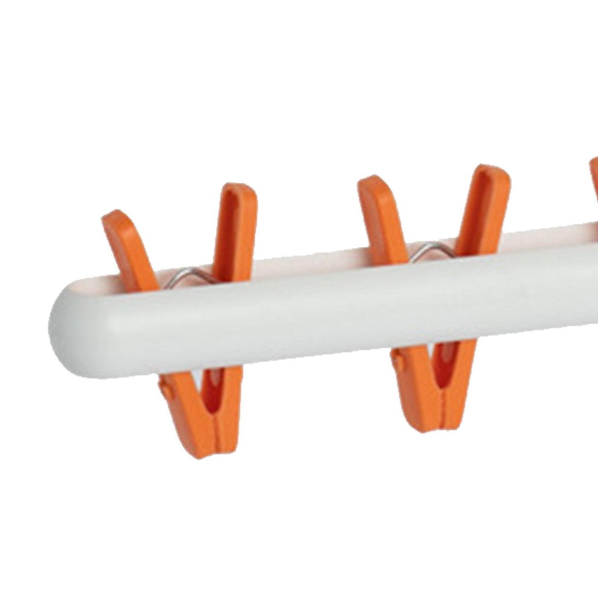 Plastic Sock Clips Drying Rack 6 Clips Prevent Tangle 360 Degree Rotatable Multifunctional Laundry Hanger for Home White Orange