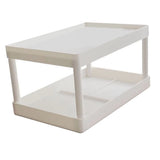 Makeup Stand 2 Layer Organizer Bedroom Office Student Dormitories Desktop Debris Storage Rack Small - Front View