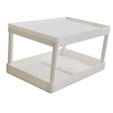 Makeup Stand 2 Layer Organizer Bedroom Office Student Dormitories Desktop Debris Storage Rack Small - Side View
