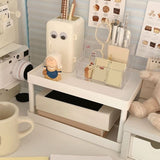 Makeup Stand 2 Layer Organizer Bedroom Office Student Dormitories Desktop Debris Storage Rack Small - 45-Degree Angle