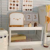 Makeup Stand 2 Layer Organizer Bedroom Office Student Dormitories Desktop Debris Storage Rack Small - Rear View